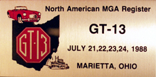 GT13 Dash Plaque