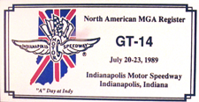 GT14 Dash Plaque